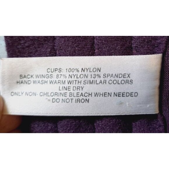 36DDD Full Coverage Lace Underwire Bra Purple Adjustable Straps - Picture 5 of 5